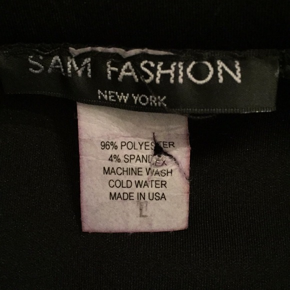 Black Pencil Skirt Straight Elastic Waist Large EC - Picture 4 of 4